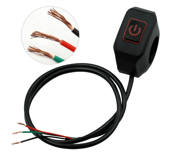 Grøn motorcykel quad-switch