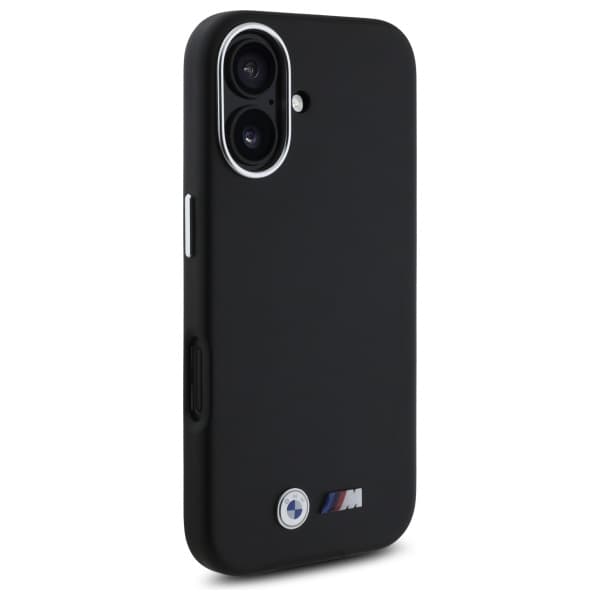 BMW M Smooth Full Wrapped Metal cover til iPhone 16, sort