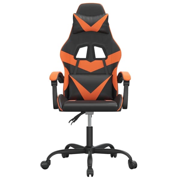 vidaXL gamingstol, sort og orange, kunstlæder