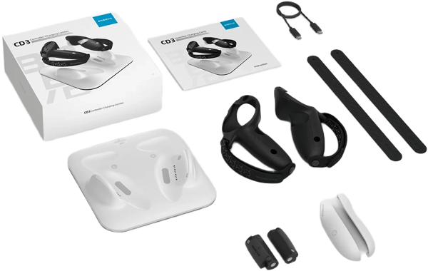 BoboVR CD3 Controller-opladersæt til Meta Quest 3 og 3S
