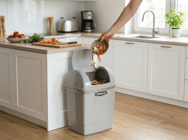 PLASTKLIPS AVFALLSKORG 26L LJUSGRÅ - BEN