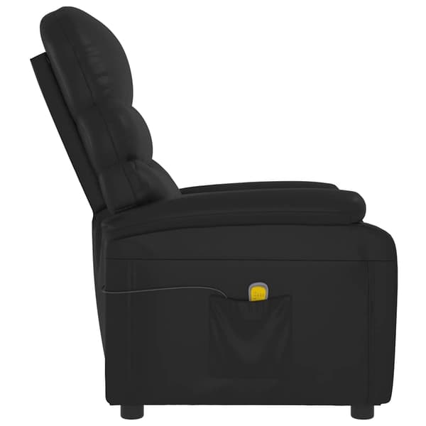 vidaXL Massagestol, Svart, Konstläder