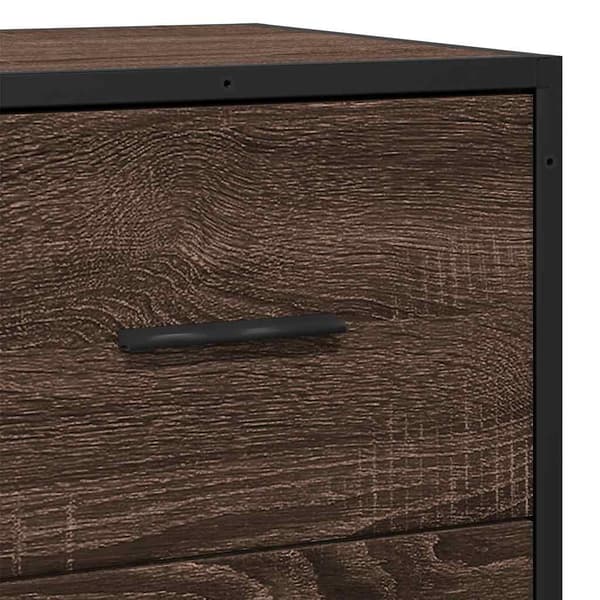 vidaXL kommode, brun eg, 68x35x76 cm, træbaseret materiale