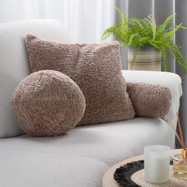 BUKLA 09 kudde, 24 cm i diameter, beige boll