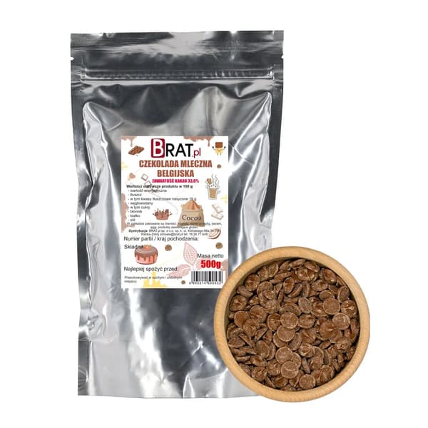 Belgisk mælkechokolade 500 g