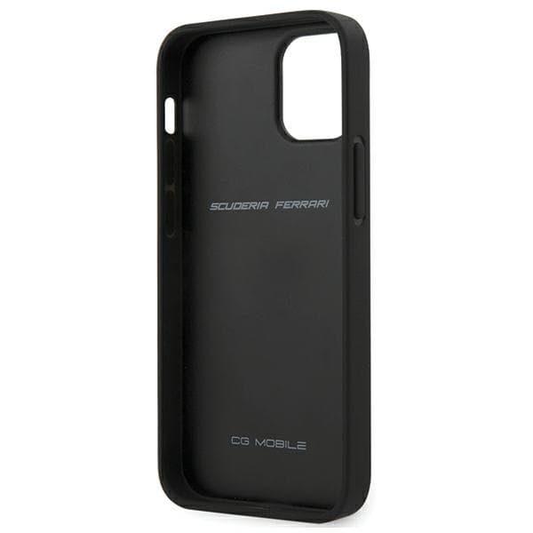 Ferrari On Track PU Carbon-cover til iPhone 12 mini, sort