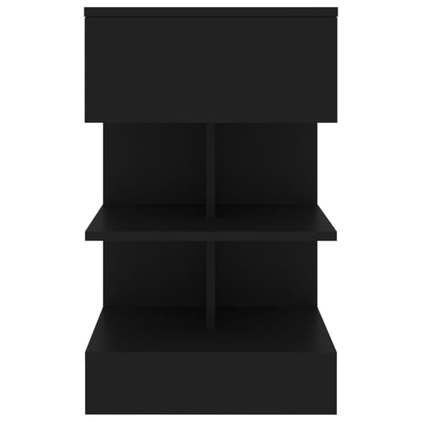 vidaXL sengebord, sort, 40x35x65 cm, træbaseret materiale