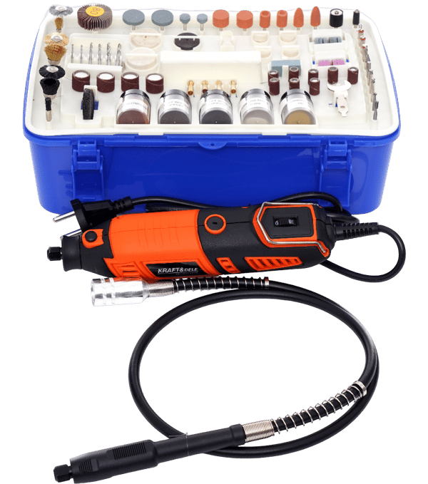 Mini slibemaskine 270W med tilbehør 218 dele KD10751