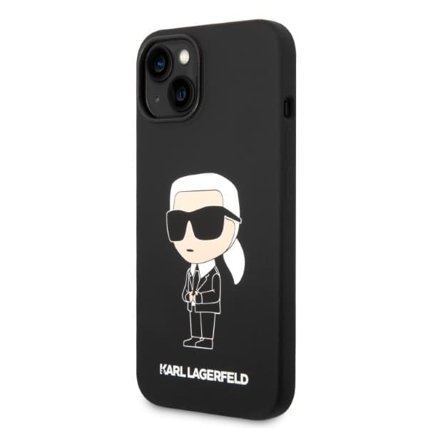Karl Lagerfeld Silikone Ikonik Etui til iPhone 14 Plus, Sort