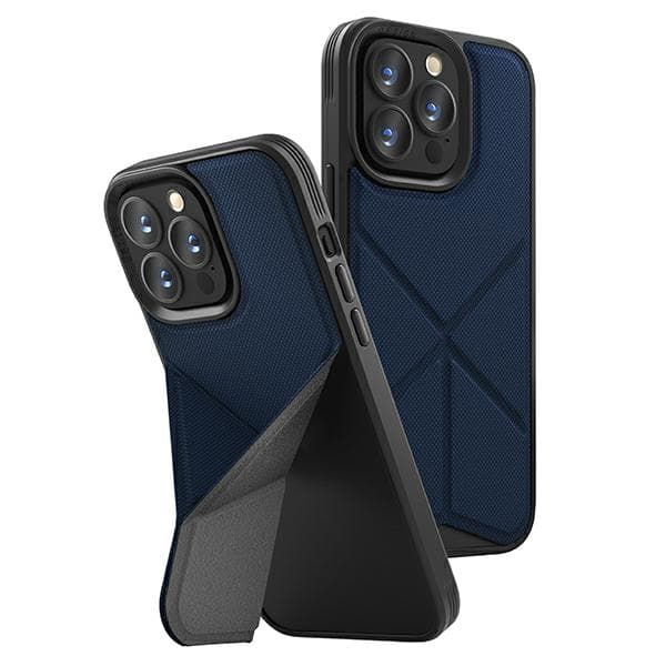 UNIQ Transforma cover med stativ til iPhone 14 Pro, blå