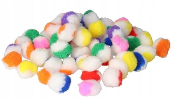 Kaksiväriset pompomit 25mm 60kpl