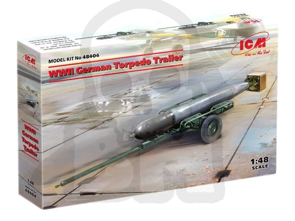 ICM48404 Andra världskrigets tyska torpedtrailer 1:48
