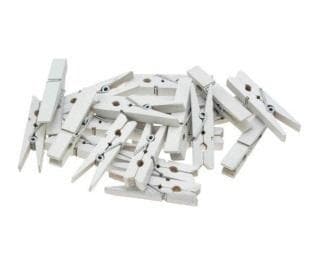 Hvide klips 3,5 cm 20 stk.