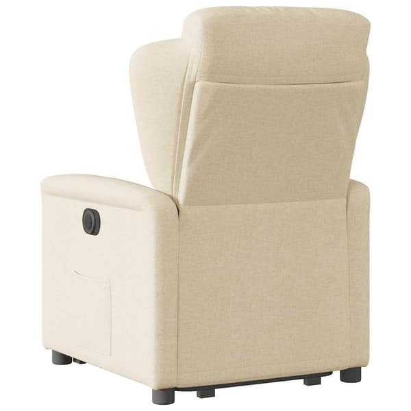 vidaXL Lyftbar massagefåtölj, elektrisk, vilstol, krämfärgad