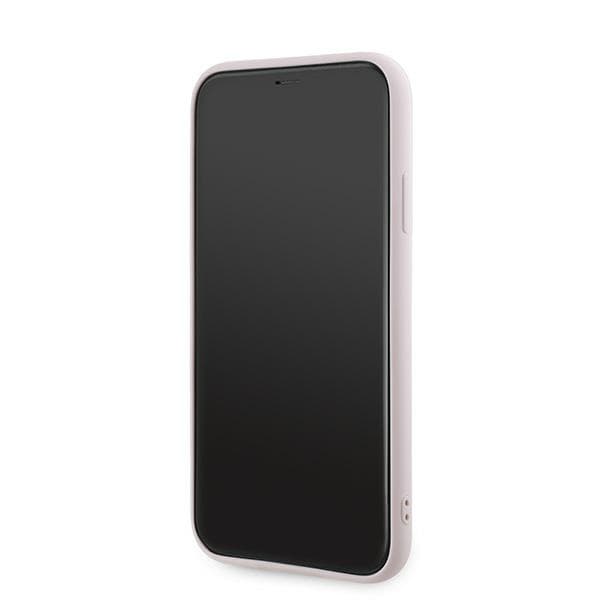 Karl Lagerfeld Diagonal Quilted Script-cover til iPhone 11 / Xr, lyserød