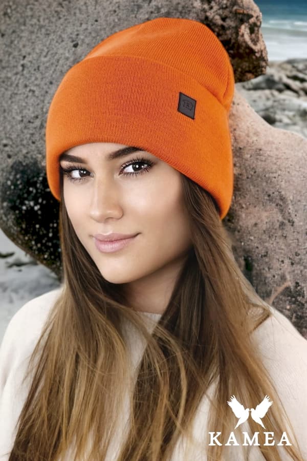 SALLY mössa vintermössa universalmössa färg orange