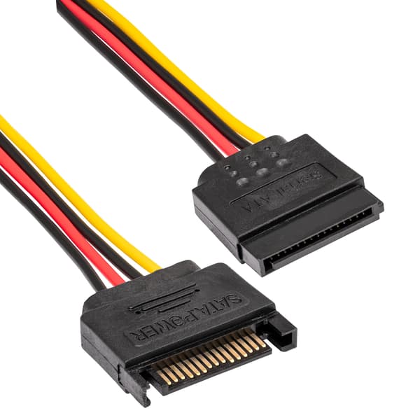 SATA-kabel - 3x SATA Akyga AK-CA-41 SSD-strømadapter Han - Hun 3x15cm