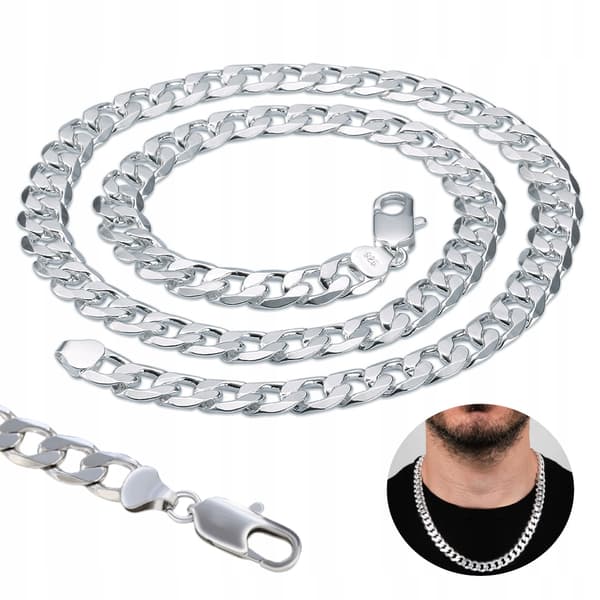 KEDJA Silver Herrkedja 45cm Pansarkedja + GRATIS