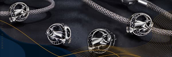 Häxberlocker KATT silver 925 häxa tik silverpärla pärlor berlocker