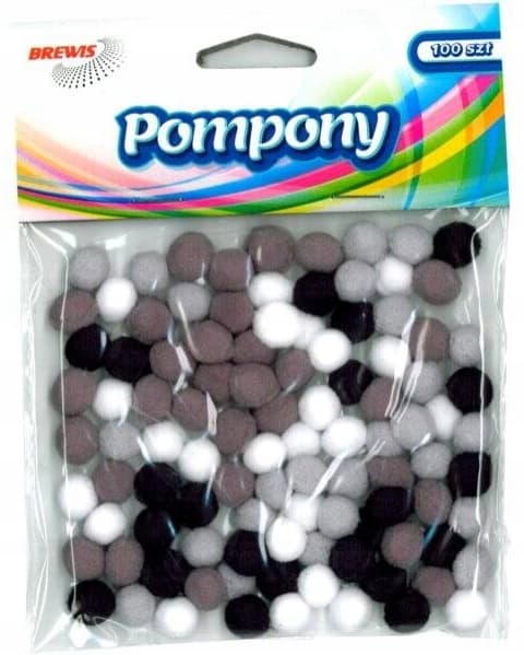 Polyester pomponer 100 stk Brewis