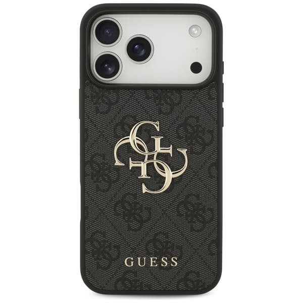 Guess 4G stort logo-cover til iPhone 17 Pro Max, sort