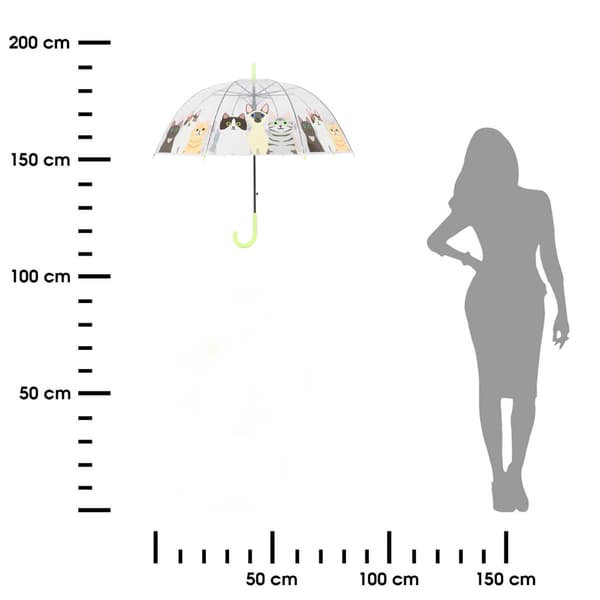 Transparent paraply Katter 86,5 cm