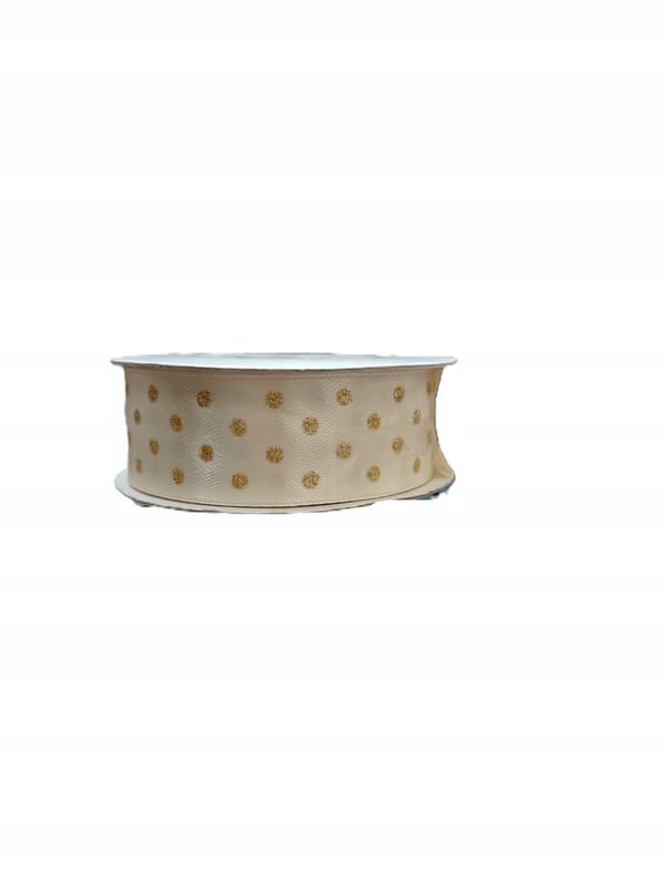 Satinband 9 mx 2,5 cm vitt