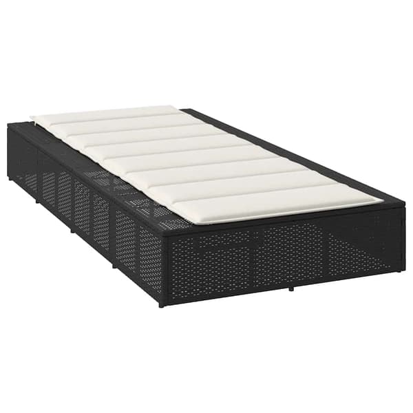vidaXL liggestol med flydende hynde sort polyrattan