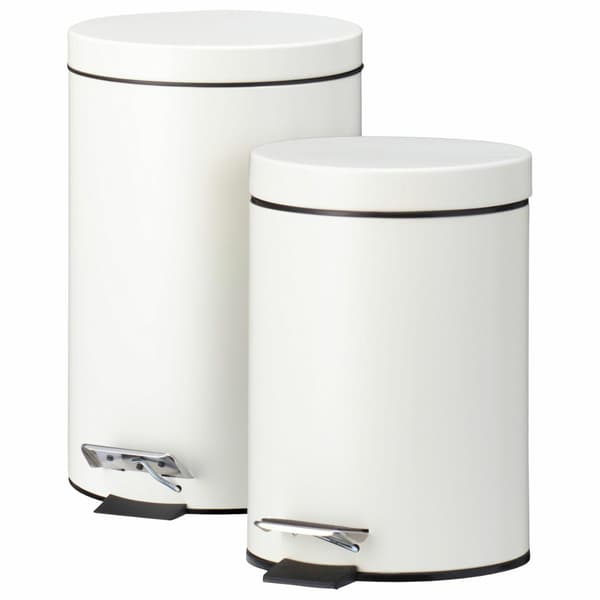 Set med soptunnor 12L + 3L matt krämfärg