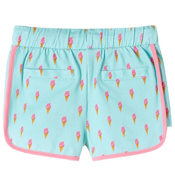 Børneshorts med snøre, lys mintgrøn, 128