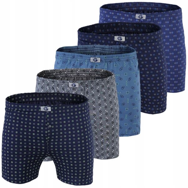 Herrboxershorts 5-pack bomullstrosor MIX PATTERNS PL Gucio Herrboxershorts 5-pack bomullstrosor MIX PATTERNS PL Gucio M