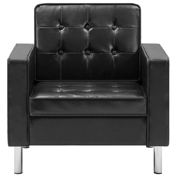 vidaXL lænestol sort 75x70x75 cm kunstlæder