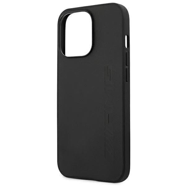 AMG Læder Varmpræget Etui til iPhone 14 Pro Max, Sort