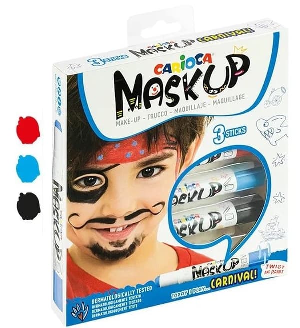 CARIOCA MASKUP CARNIVAL ANSIGTSKRIDTE 3KOL 4305