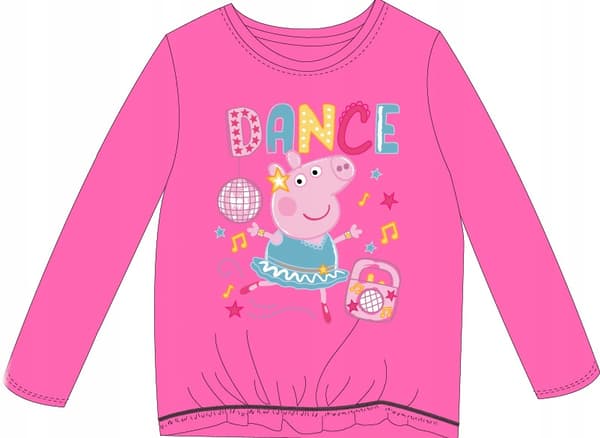 PEPPA PIG FLICKBLUS, långärmad, ROSA 104 D060S
