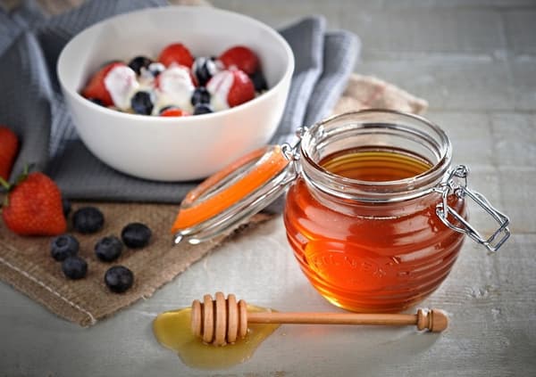 Honungsburk med strömspare, presentförpackning / Kilner