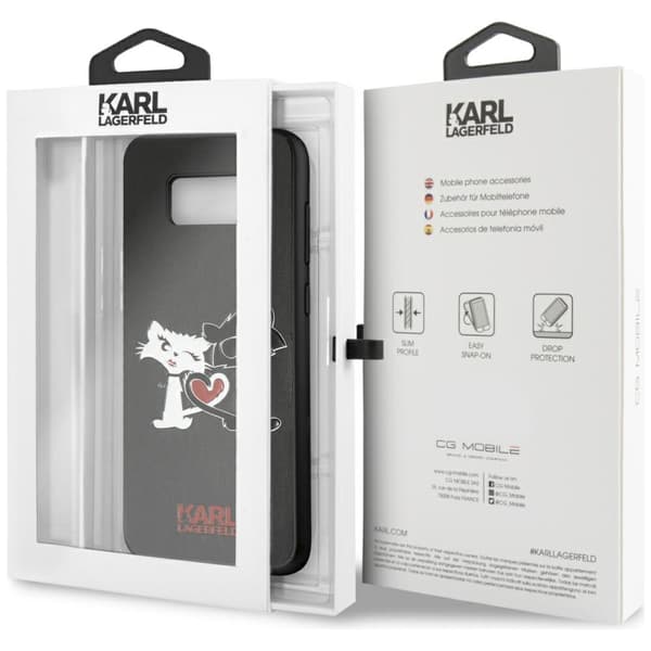 Karl Lagerfeld Choupette in love cover til Galaxy S8 Plus, sort