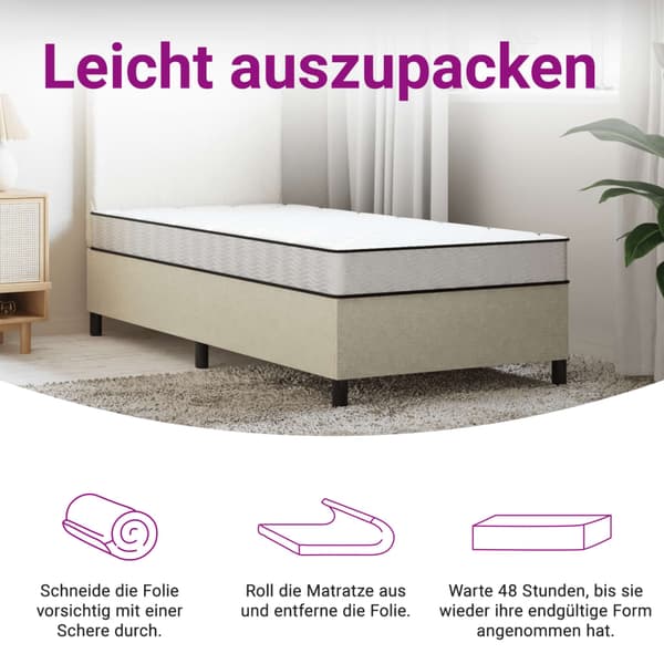 vidaXL Skummadrass, Medium Mjuk, 70x200 cm