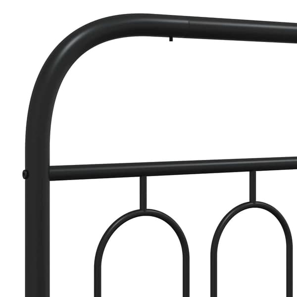 vidaXL metalsengegavl, sort, 193 cm