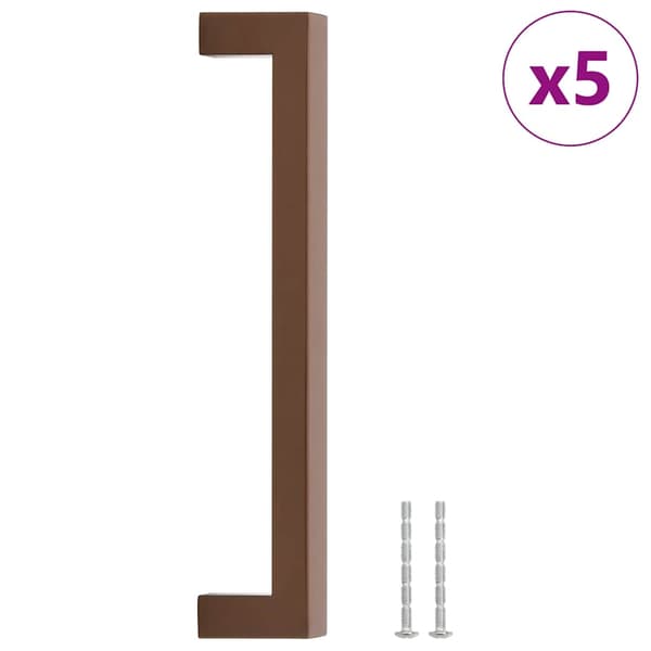 vidaXL skabsgreb, 5 stk., bronze, 192 mm, rustfrit stål