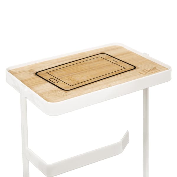 Moderne hvid toiletpapirholder