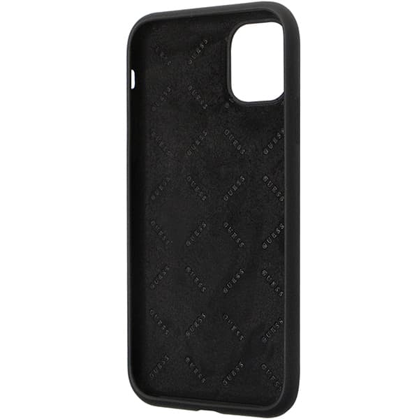 Guess Silikone Logo Strass 4G cover til iPhone 11 / Xr, sort