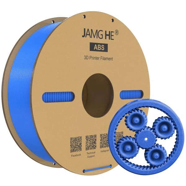 Jamghe ABS Blå 3D-printerfilament, 1,75 mm, 1 kg