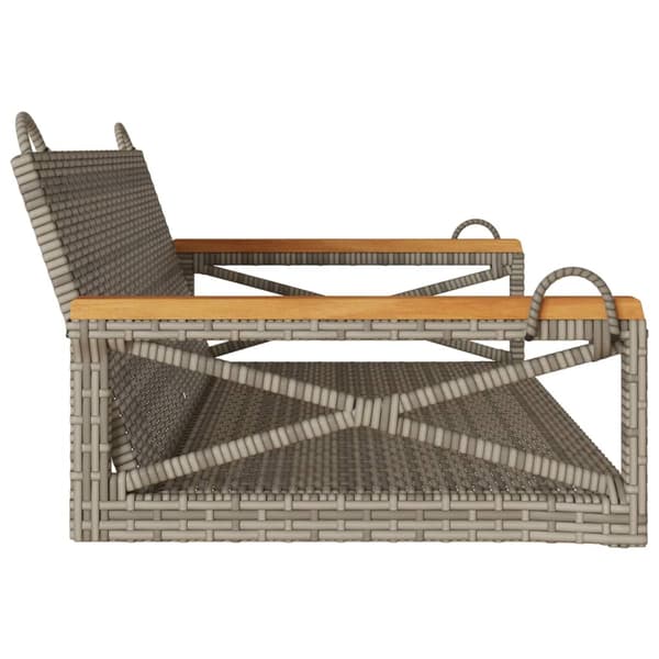 vidaXL Keinutuoli, harmaa, 109x62x40 cm, polyrottinki