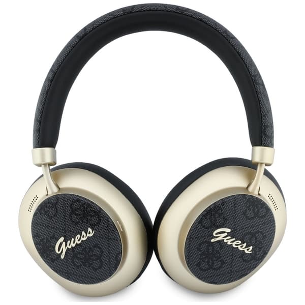 Guess Bluetooth ENC 4G Gold Script Metal Black Over-Ear-hörlurar