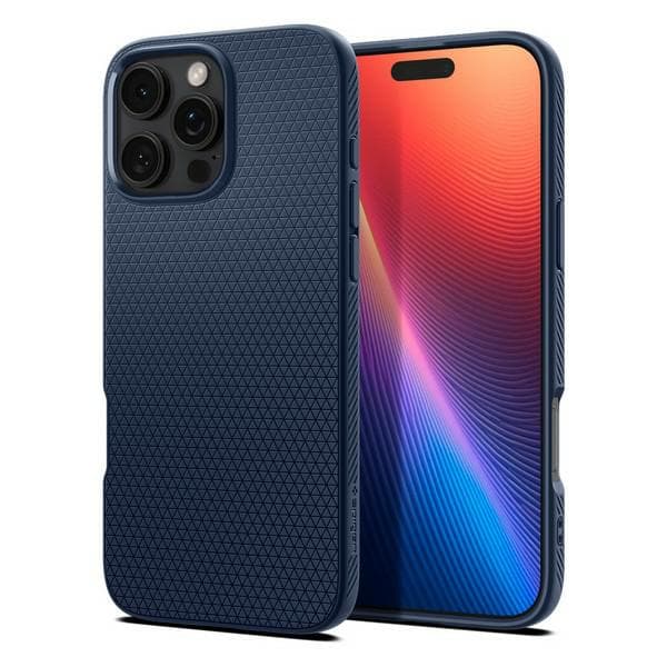 Spigen Liquid Air-etui til iPhone 16 Pro Max, marineblå