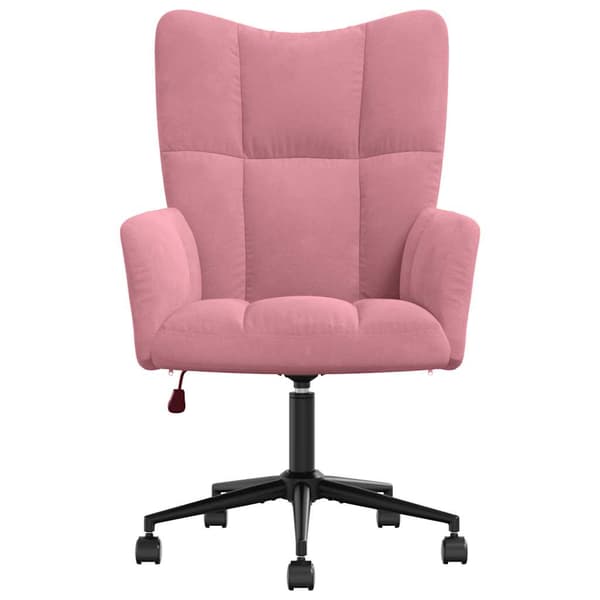 vidaXL Fåtölj, rosa, klädd i sammet
