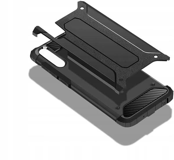 ETUI til Samsung Galaxy A70 sort Pansret ARMOR ETUI + GLAS
