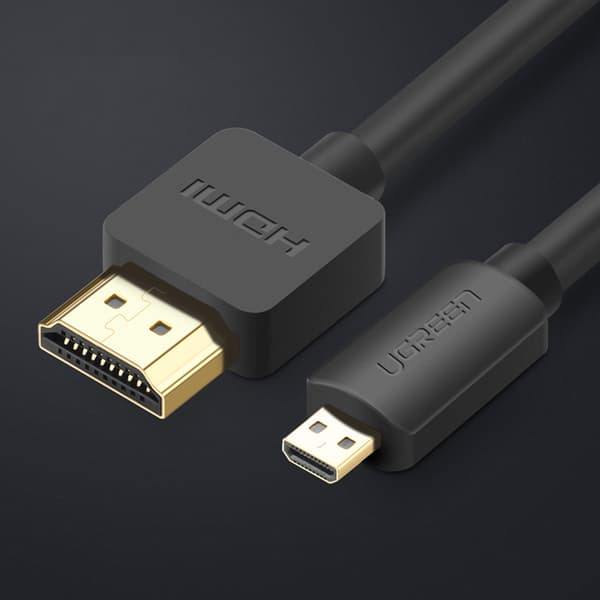 Micro HDMI - HDMI 4K 60Hz 3m musta kaapeli