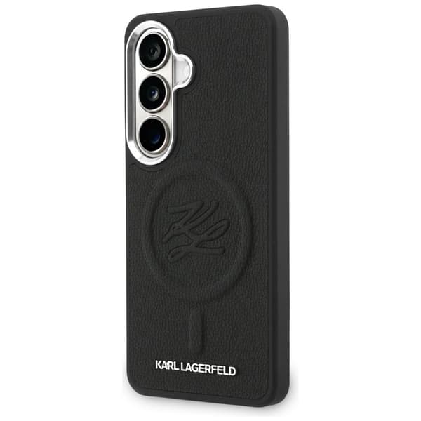 Karl Lagerfeld MagSafe-etui med prægede initialer til Samsung Galaxy S26, sort